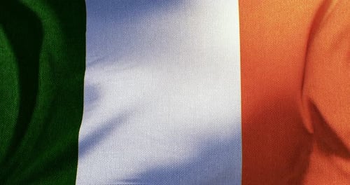 Realistic Waving Ireland National Flag Animation