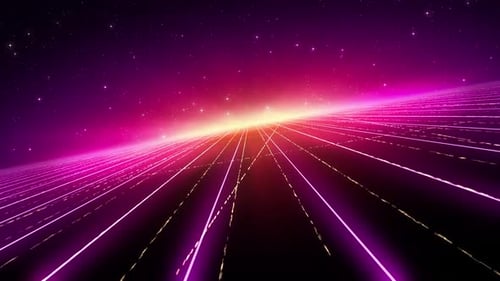 Universe Retro Futuristic 80's Background