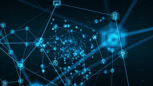 Futuristic Digital Technology Network Connection Background