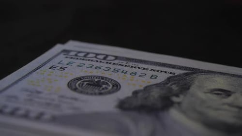Stack of United States One Hundred Dollar Bills