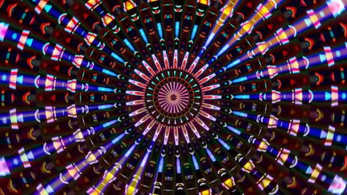 Raios multicoloridos divergentes pulsantes VJ Loop