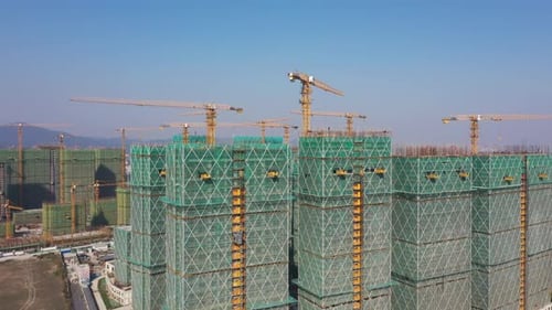 Sitio de construcción en la ciudad