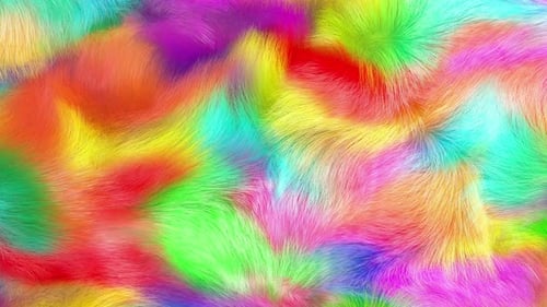 Animated Abstract Fur Texture in Bright Colors
