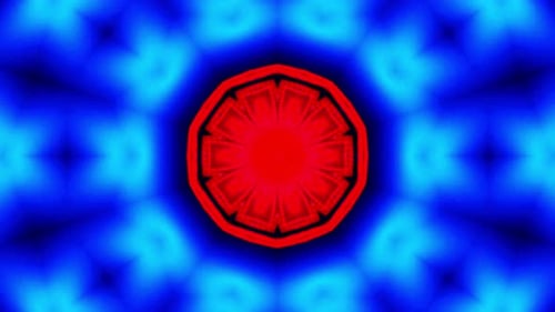 Vibrant Abstract Kaleidoscope Animation with Morphing Patterns