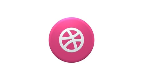 Bunter Kreis Social Media 3D Icon Dribbble