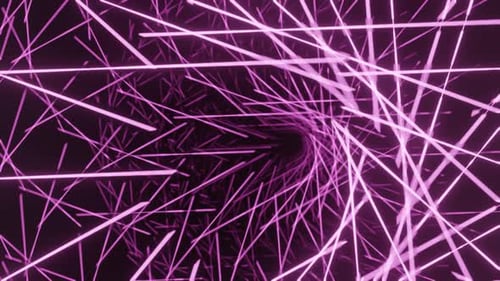 Abstract vj loop with neon lines