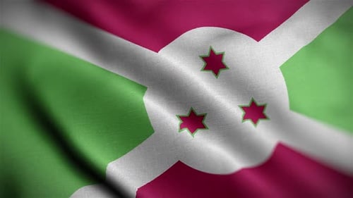 Burundi National Flag Waving Seamless Loop Animation