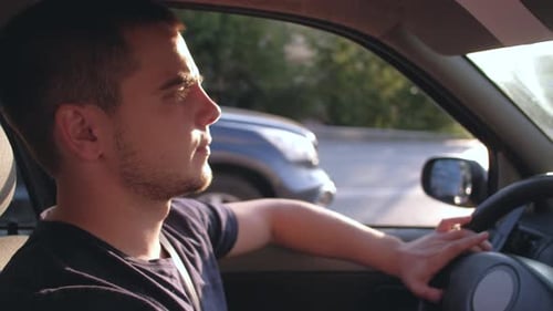Man Drive the Car