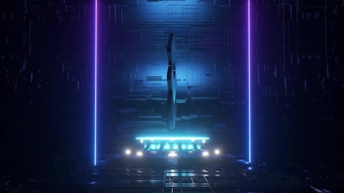 Futuristic 3D Logo Reveal with Neon Lights