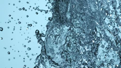 Extreme Close-up of Glistening Water Droplets