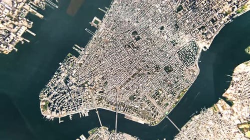 USA america New york city cinematic full earth zoom