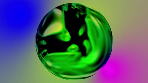 Abstrakte bunte lebendige Farben Dunkelgrün Paint Blast Sphere Liquid