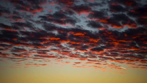 Scenic Cloudscape at Colorful Sunset