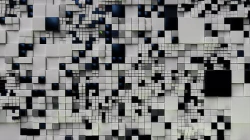 Abstract Pulsating Cube Grid Background Animation