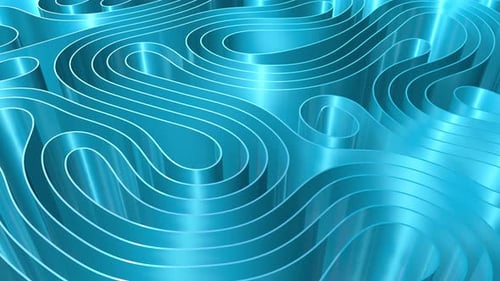 Abstract Fluid Blue Wavy Lines Motion Background