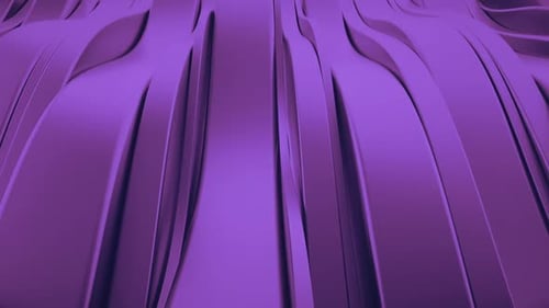 Abstract Fluid Purple Wavy Ribbons Background Loop