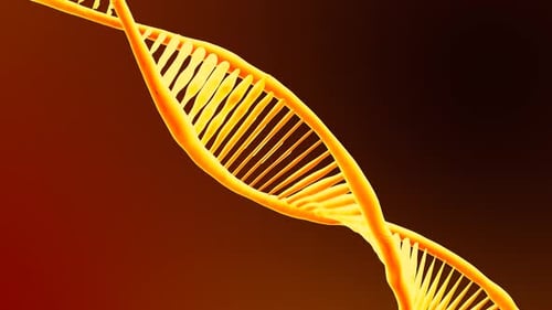 3D Glowing DNA Double Helix Animation