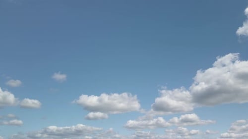 White clouds in the blue sky