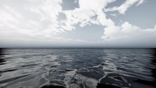 Morning Fog Over the Sea