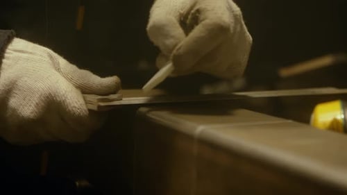 Metalworker in the workshop