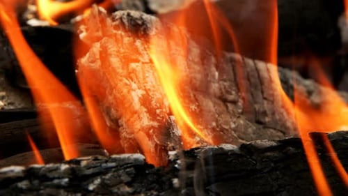 Wooden Fire and Flames Like Hell