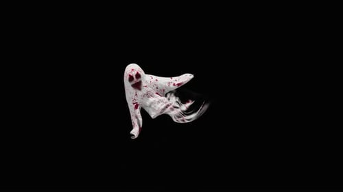 Creepy Floating Bloody Ghost Animation for Halloween