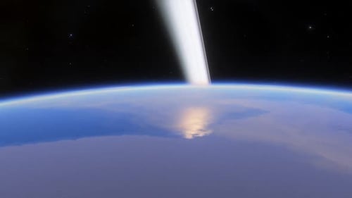 Weltraum-Hintergrund - Rocky Exoplanet