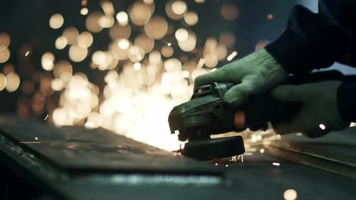 Welding of Metal at the Factory