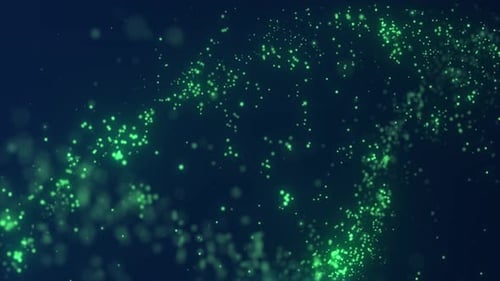 Abstract 3D Animation of DNA on a Dark Background