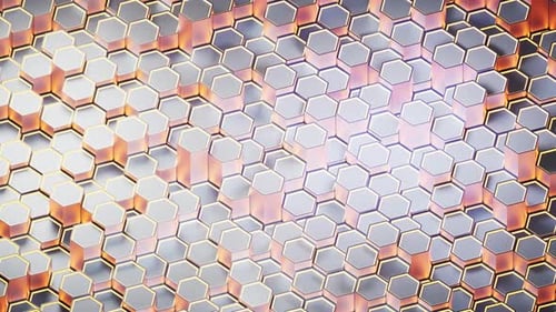 Fondo de material hexagonal metálico
