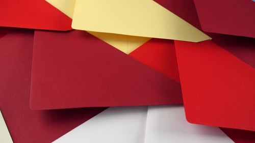 Close-up Abstract of Colorful Papers