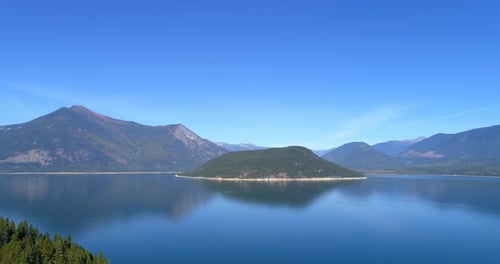 Beautiful Lake and Forest on A Sunny Day 4k
