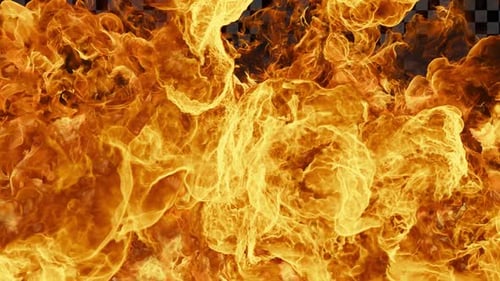 Realistic Fire Flame Transition Overlay