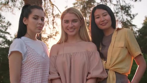 Three Young Women Portrait