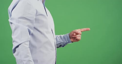 Side view of a gesture with the index finger