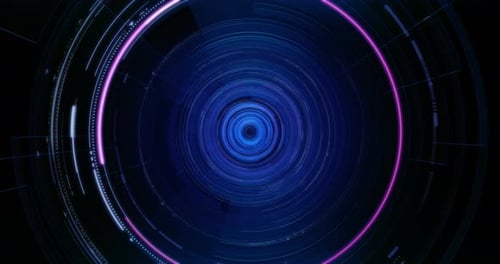 4K Loop Futuristic technological abstract motion graphic background.