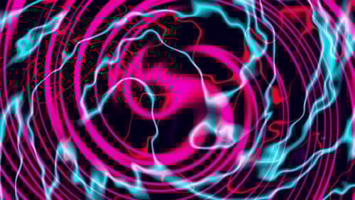 Abstract Neon Swirling Energy Lines Background Loop