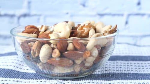 Close Up of Many Mixed Nuts