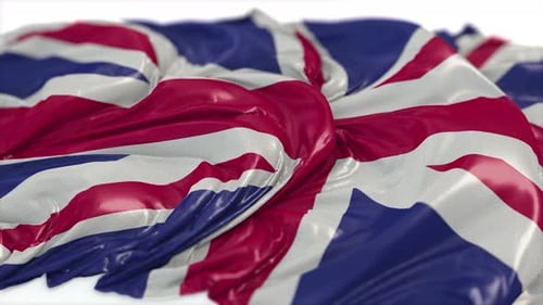 United Kingdom Flag On A White Chalkboard