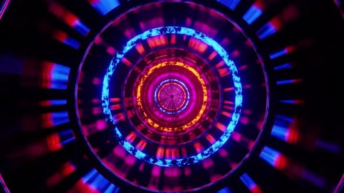 Sci Fi Vj Loop Animation Tunnel Background 4K
