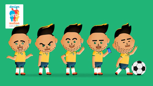 D&M Character Kit Tiny: Soccer Player Brazil