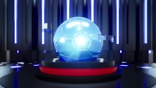 Futuristic Rotating 3D Ball Reveal for Sports Technology