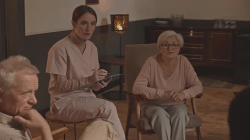 Seniors at Group Therapy Session