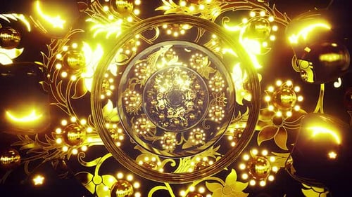 Fondo de ornamento de joyas doradas