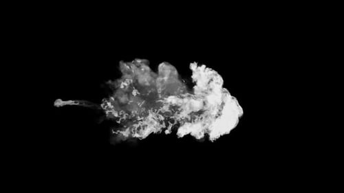 Realistic White Smoke Puff Effect Element
