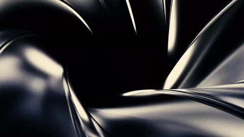 Metallic Black and White Glowing Swirling Texture Seamless Loop