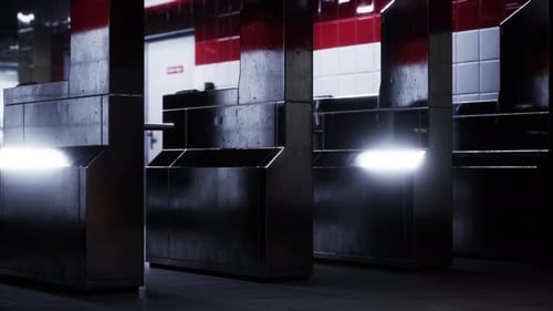 Estación de tren vacía durante la pandemia de Covid19