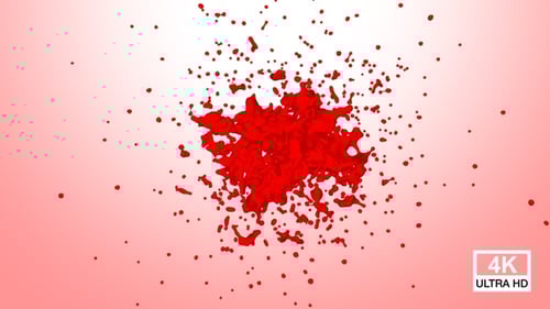 Dynamic Red Liquid Splatter Reveal