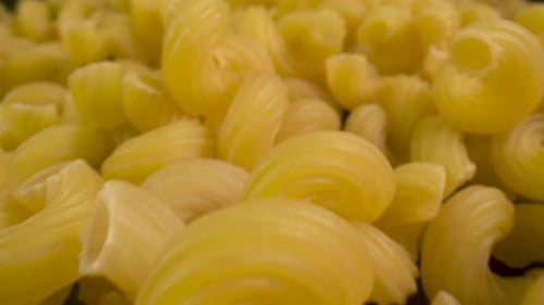 Pile of Cooked Elbow Macaroni Close Up