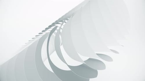 Modern Minimalist White Geometric Waving Background Animation